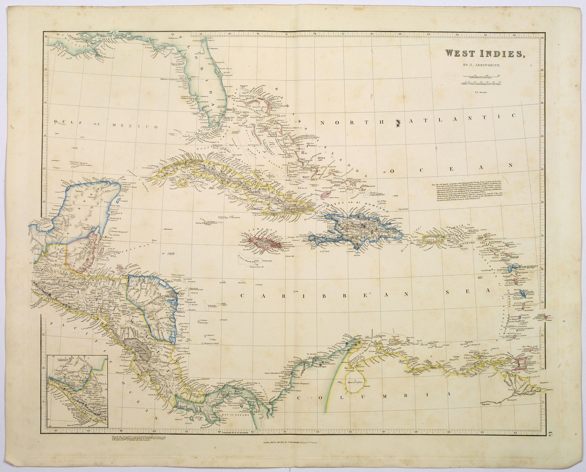 Old map by ARROWSMITH - West Indies.