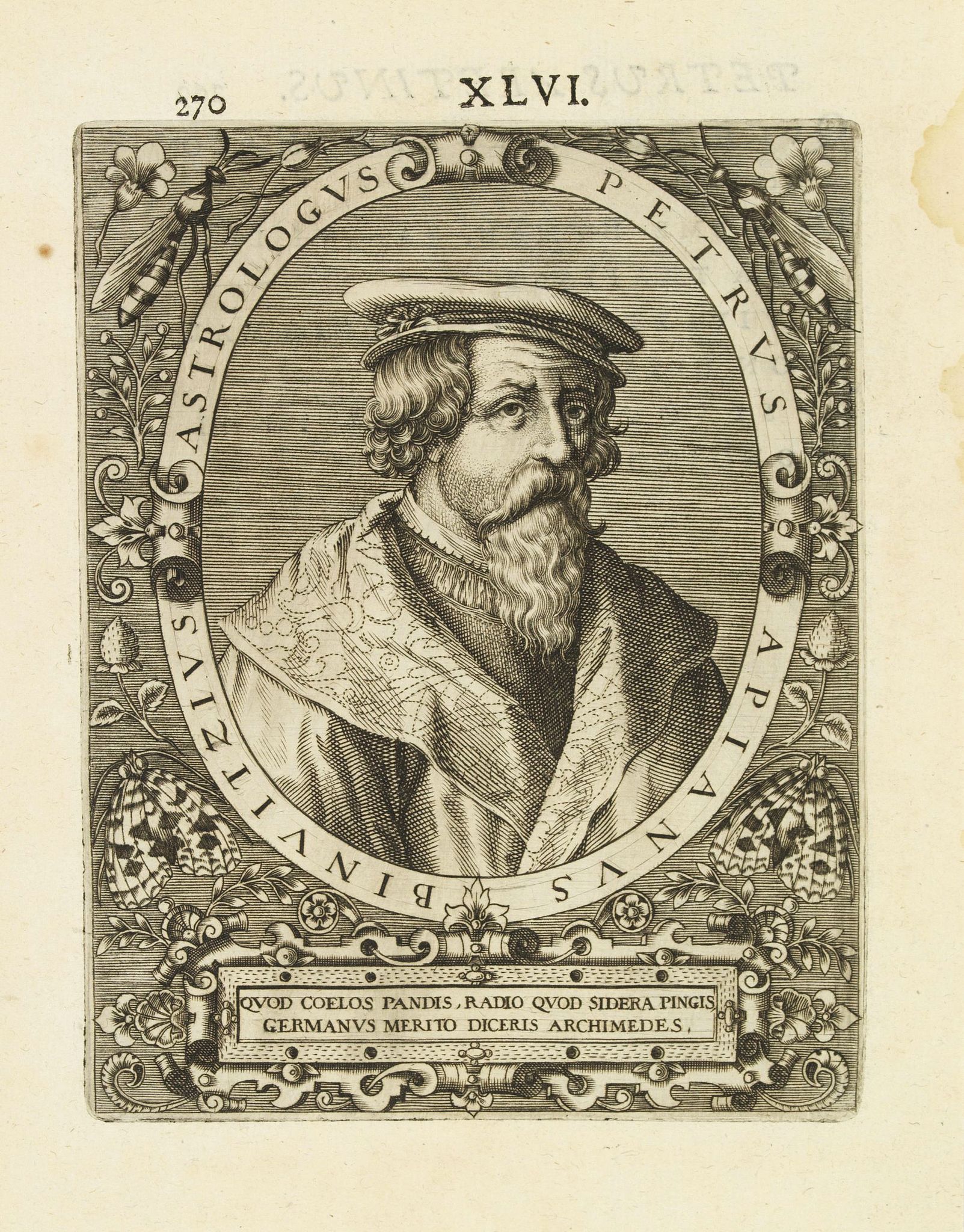 Old map by DE BRY - Petrus Apianus Binvitzius Astrologus