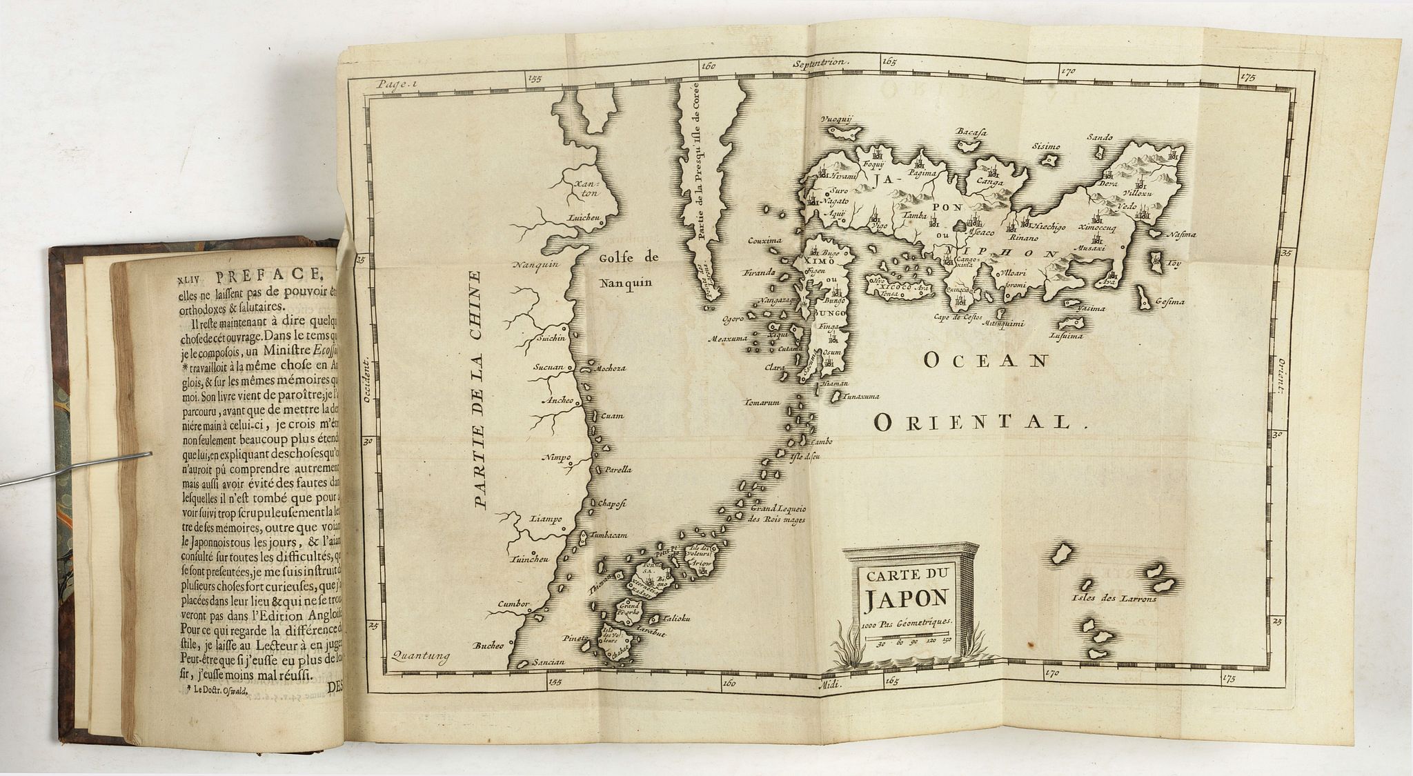 Old map by PSALMANAZAR - Description de l'Isle Formosa en Asie, du gouvernement..