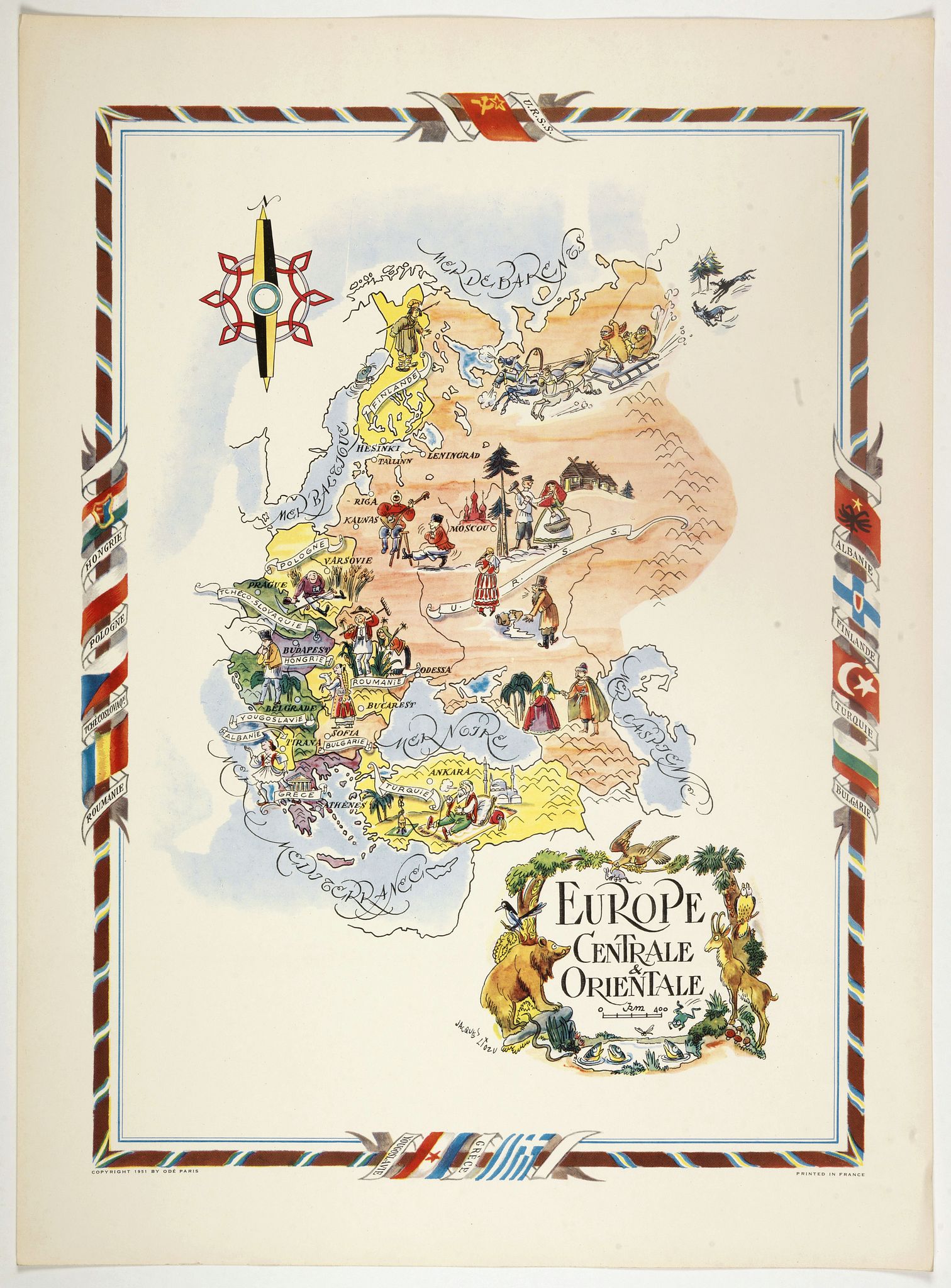 ORIENT PUBLISHING CO., L'Europe Centrale et Orientale., antique map, old maps