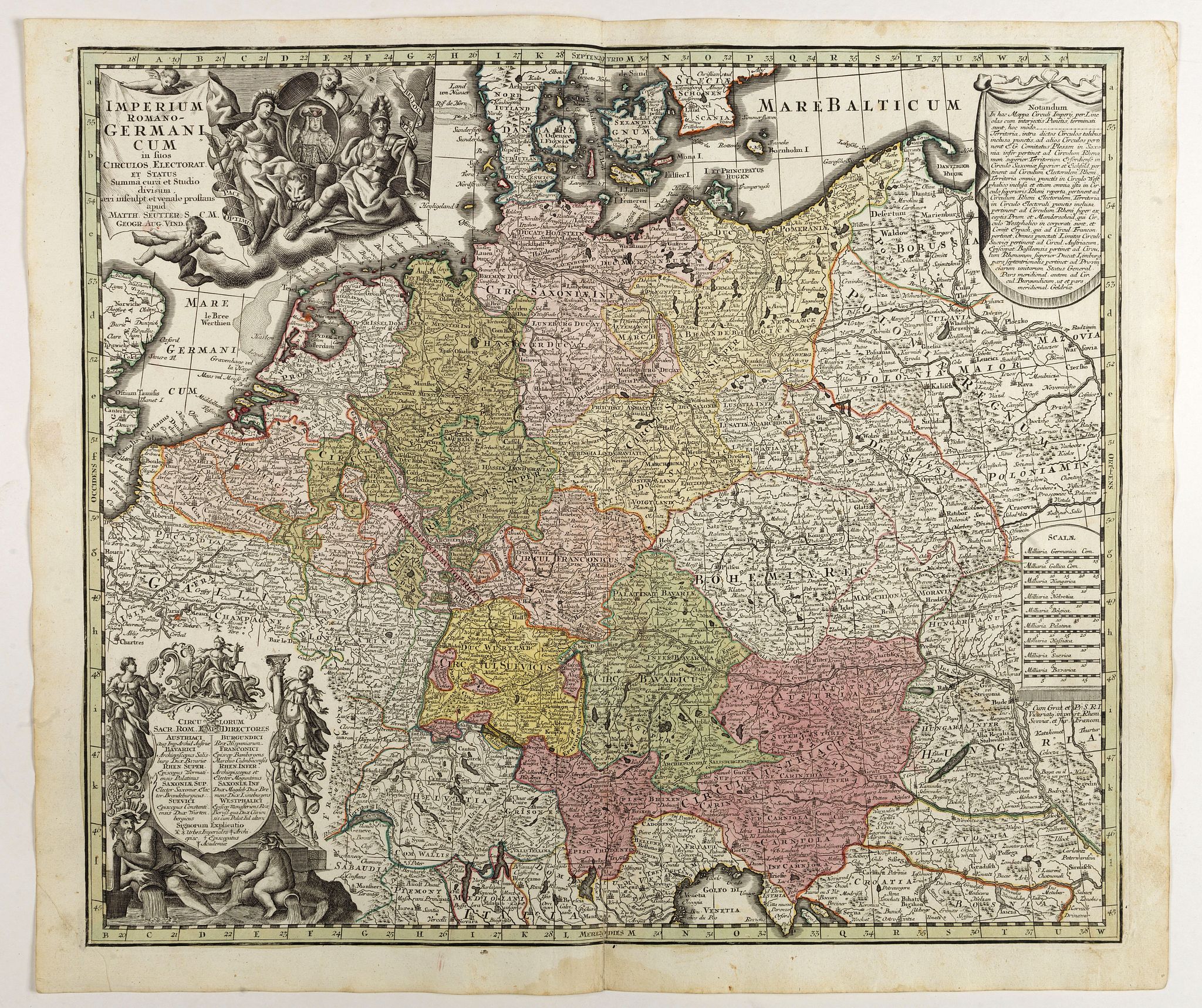 Old map by SEUTTER -Imperium Romano Germanicum . . .