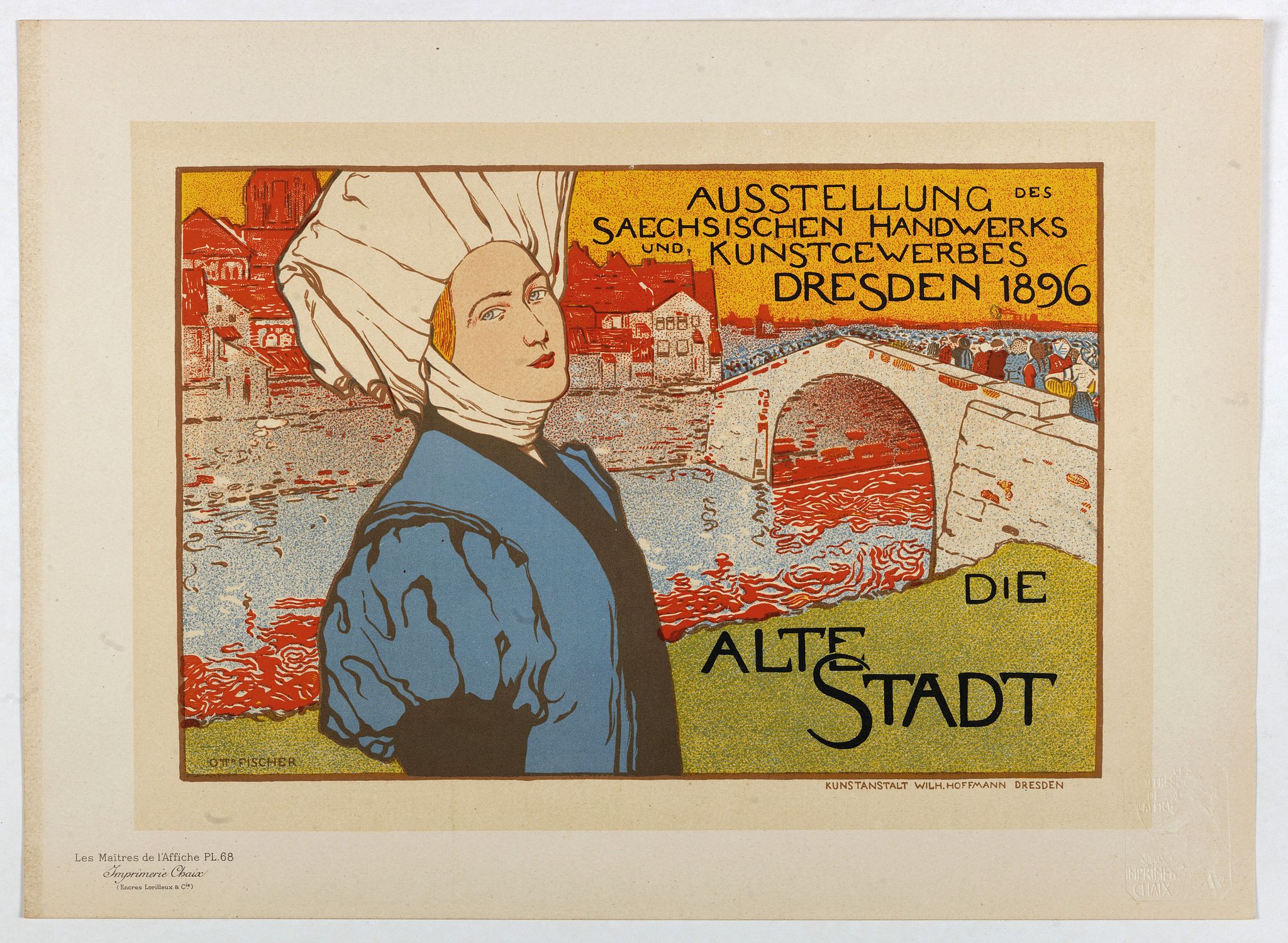 Old map by FISCHER - Die Alte Stadt.