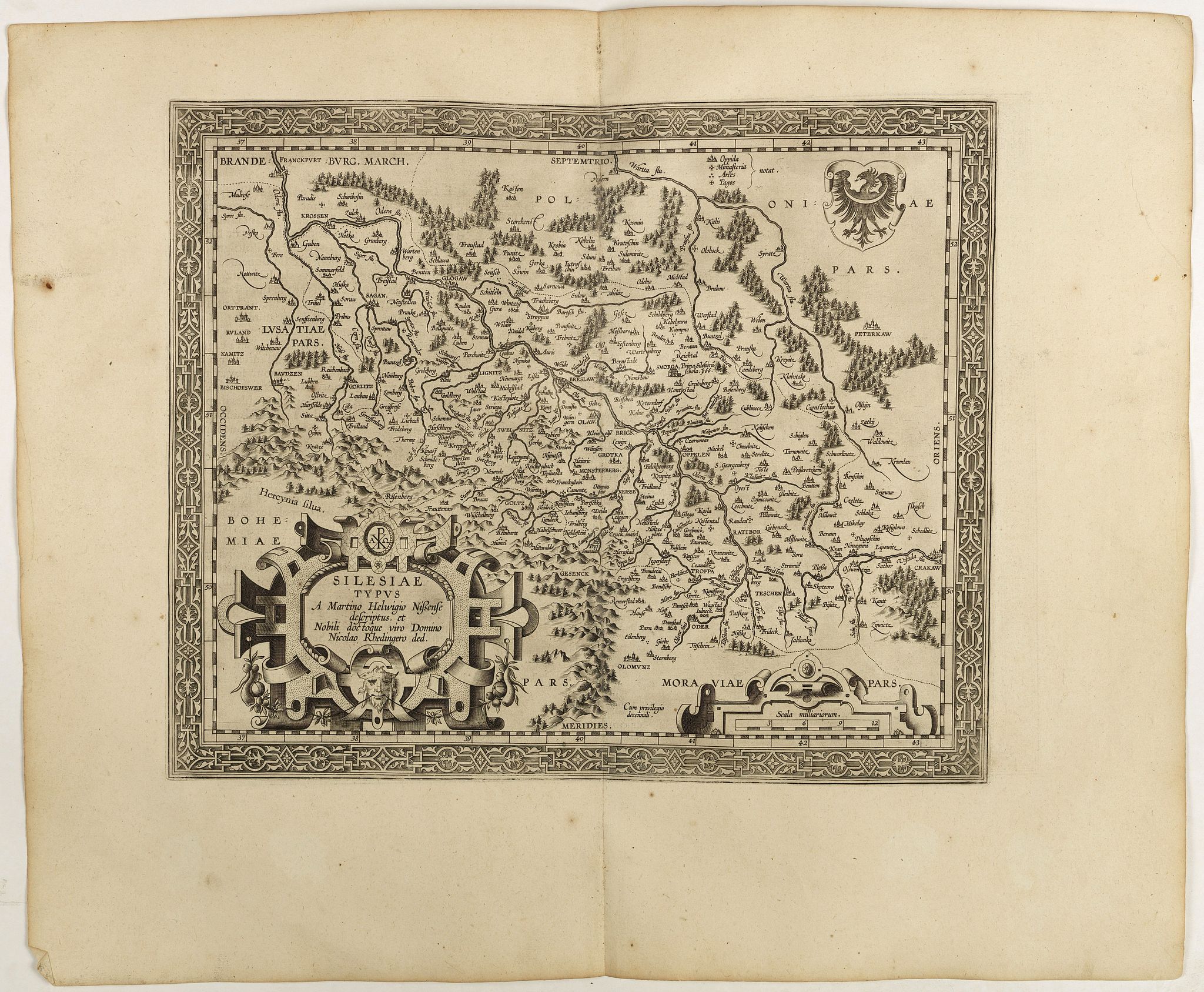 ORTELIUS, A., Silesiae typus.., antique map, old maps