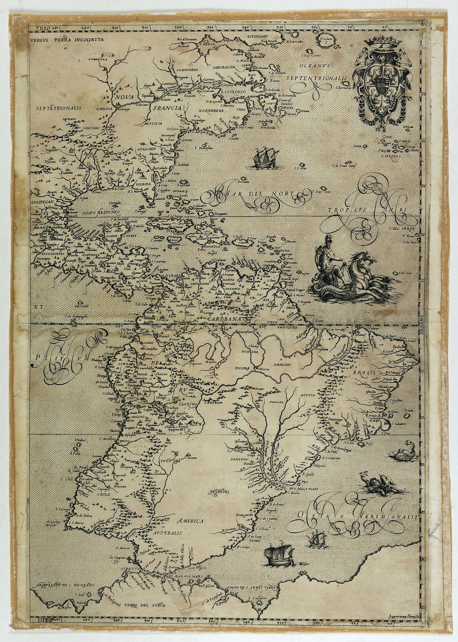 Old map by RUGHESI - (America)