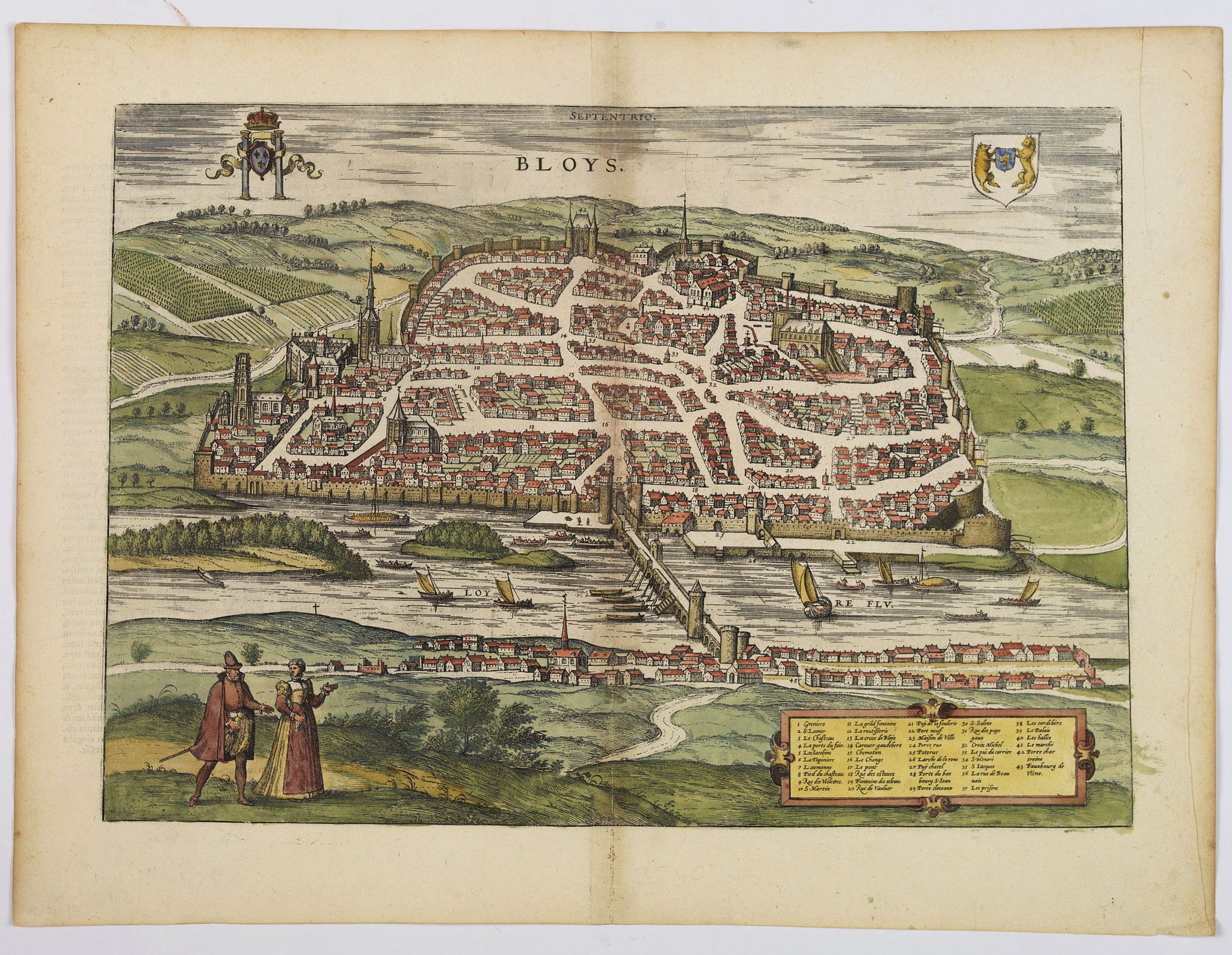 BRAUN, G. / HOGENBERG, F., Bloys., antique map, old maps