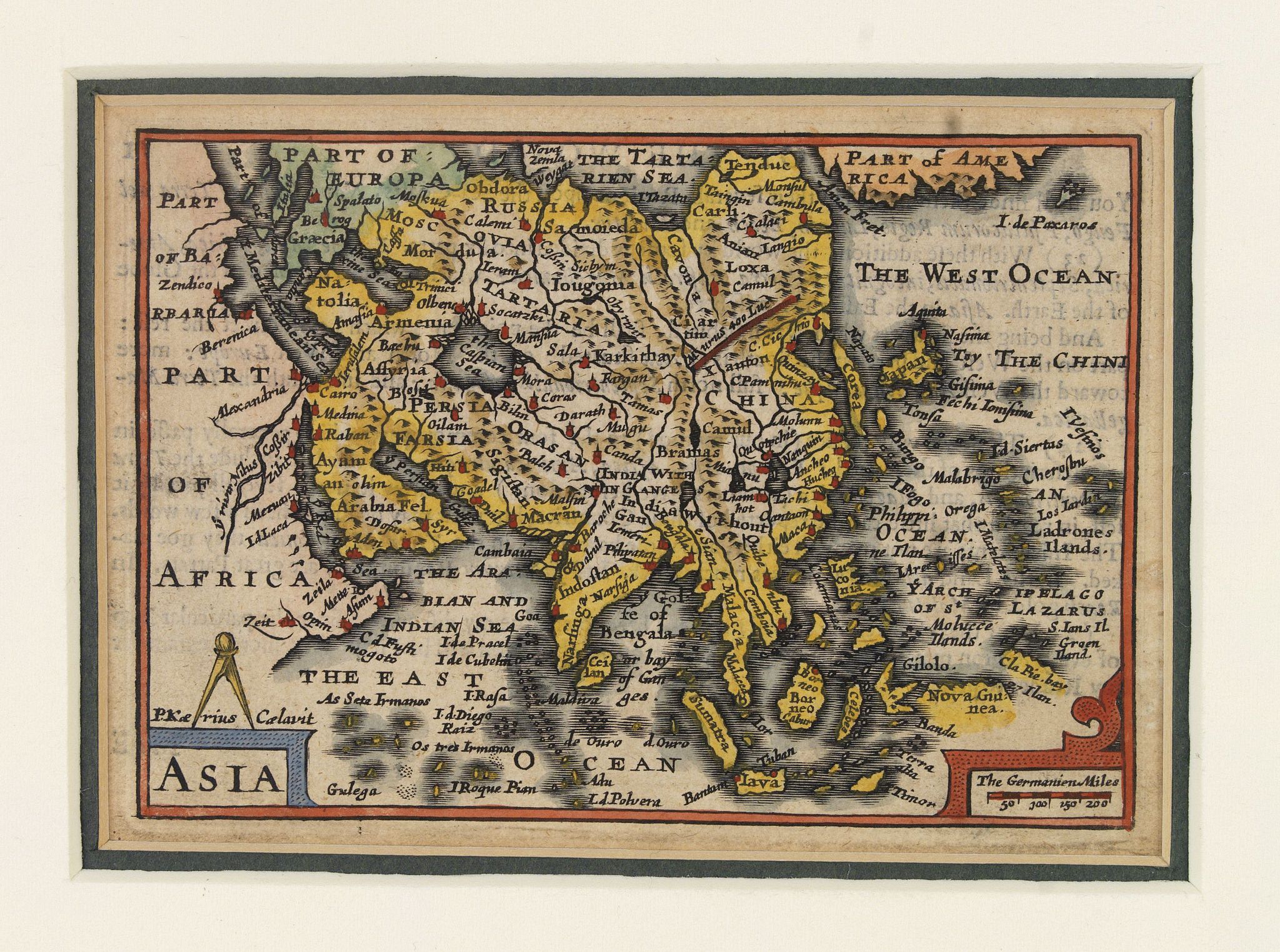 VAN DEN KEERE, P., Asia., antique map, old maps