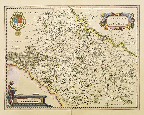Old map by BLAEU - Gastinois et Senonois.