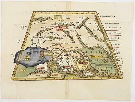 Old map by PTOLEMEE - Tabula septima Asiae.