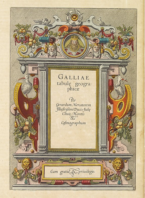 MERCATOR, G.,  [Title page ] Galliae tabule geographicae. Per Gerardum Mercatorem.., antique map, old maps