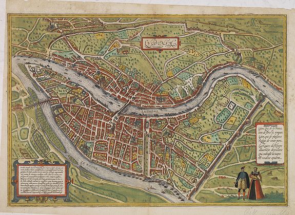 BRAUN, G. / HOGENBERG, F., Lugdunum., antique map, old maps