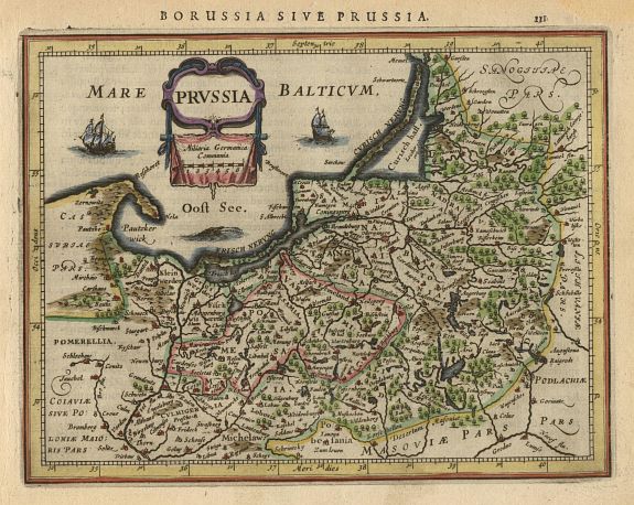 MERCATOR,G./ HONDIUS,J., Prussia, antique map, old maps