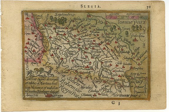 ORTELIUS,A., Silesiae typus .., antique map, old maps