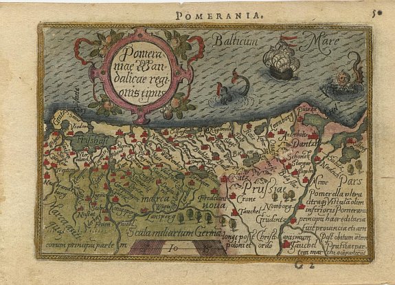 ORTELIUS,A., Pomeraniae wandalicae regnionis tipus., antique map, old maps
