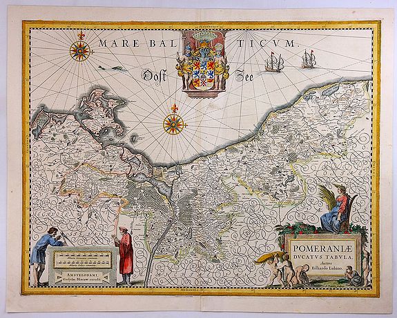 BLAEU, W., Pomeraniae Ducatus Tabula., antique map, old maps