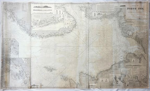 NORIE, J., Chart of the North Sea Comprising All the Modern Surveys Drawn by J.S. Hobbs., antique map, old maps