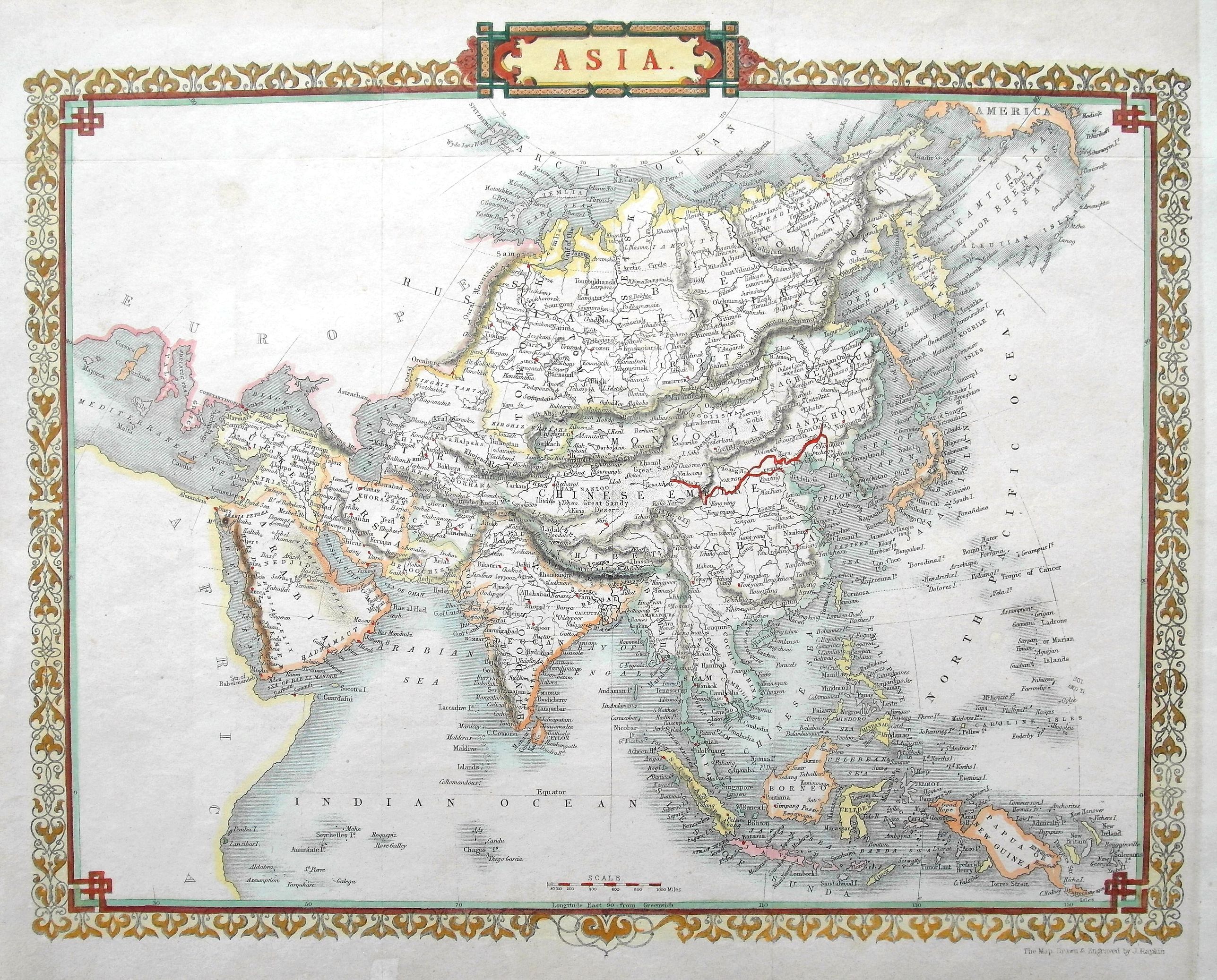 RAPKIN, J., Asia., antique map, old maps