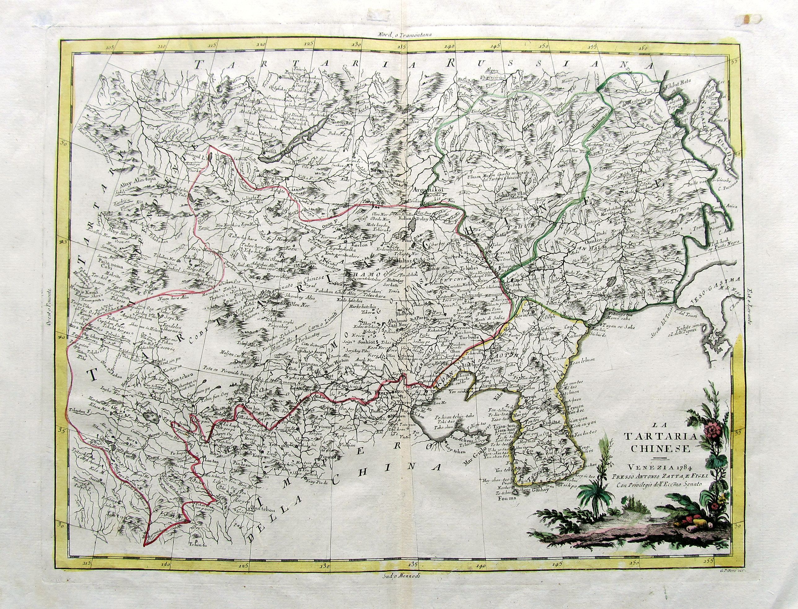 ZATTA, A., LA TARTARIA CHINESE., antique map, old maps