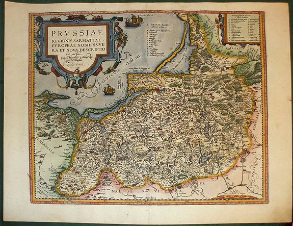 ORTELIUS, A., Prussiae Regionis Sarmatiae Europeae Nobiliss. . ., antique map, old maps
