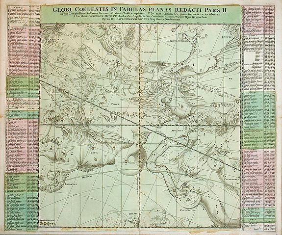 DOPPELMAYR, J.G./ HOMANN, J.B. , Globi Coelestis in tabulas planas redacti pars II., antique map, old maps