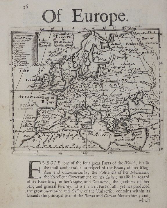 MORDEN, Robert, Of Europe., antique map, old maps