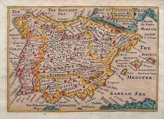 MERCATOR / JANSSON., Hispania, antique map, old maps