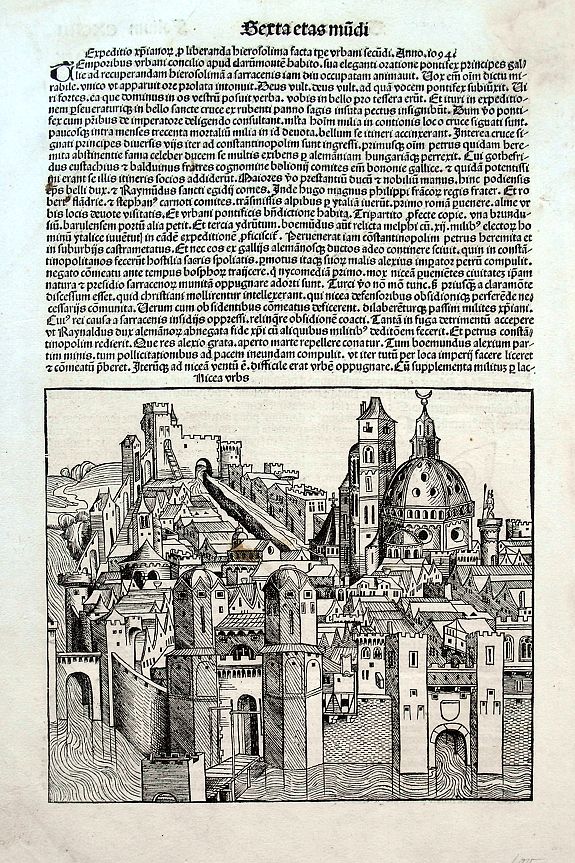 SCHEDEL, H., Nicea urbs., antique map, old maps