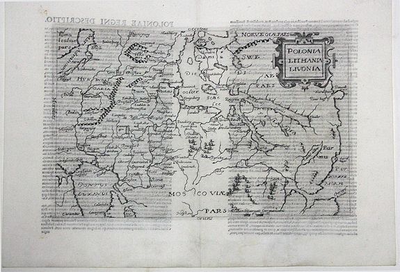 BOTERO, G. , POLONIA LITHANIA LIVONIA., antique map, old maps