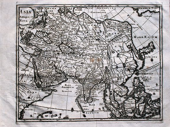 CLUVER, P., Asia antiqua et nova., antique map, old maps