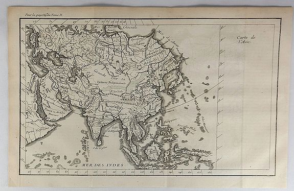 FILLOEUL., Carte de l’Asie., antique map, old maps