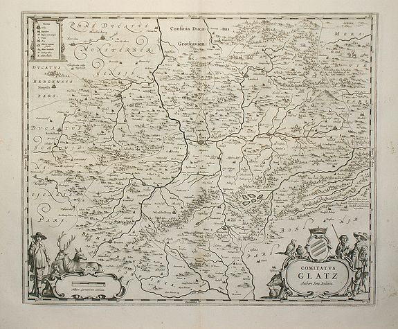 BLAEU, W., Comitatus Glatz., antique map, old maps