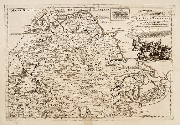 PETRINI, P., La Gran Tartaria descritta secondo le relationi .., antique map, old maps