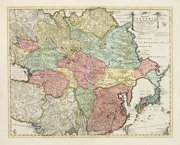 BROWNE, Chr., Magnae Tartariae Magni Mogolis Imperii Japoniae et Chinae.., antique map, old maps