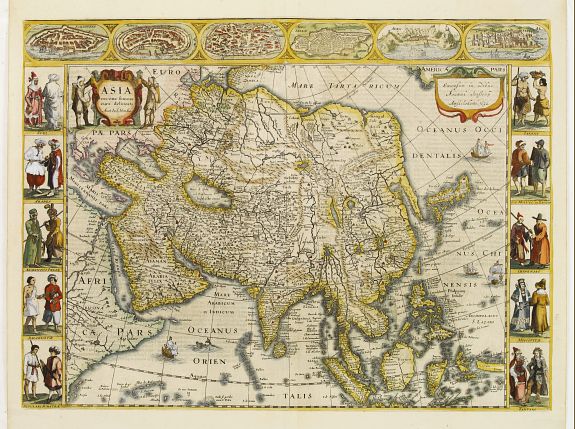 JANSSONIUS,J., Asia recens summa cura delineata., antique map, old maps