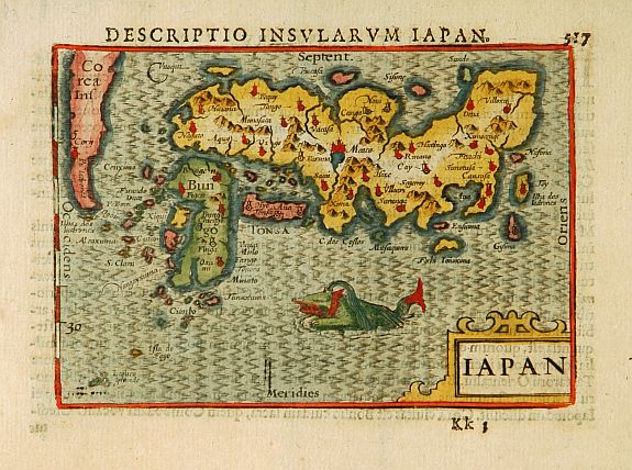 LANGENES, B.,  Japan., antique map, old maps