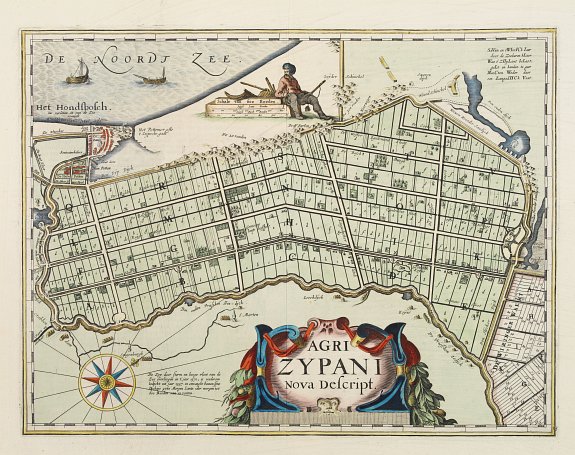 BLAEU,J., Agri Zypani Nova Descript., antique map, old maps