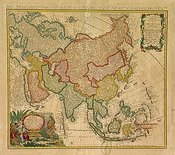 HOMANN HEIRS., Asia secundum legitimas projectionis.., antique map, old maps