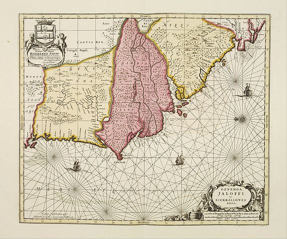 SCHENK, P. / VALK, G., Genehoa Jaloffi et Sierraliones regna., antique map, old maps