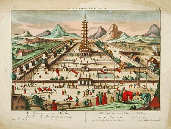 PROBST,G.B., La Tour de Porcellaine à Nanking., antique map, old maps