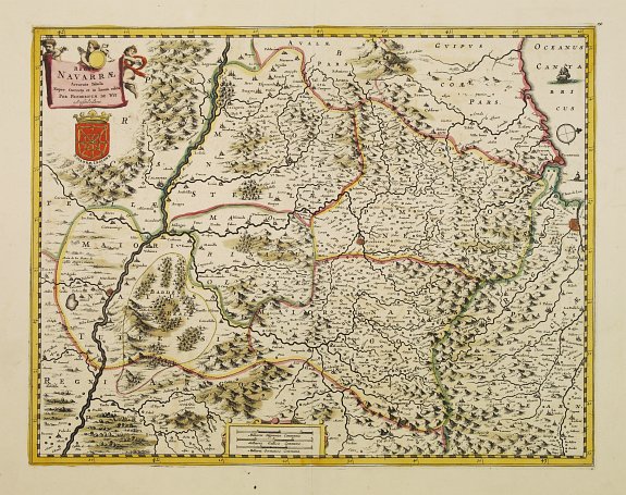 DE WIT, F,  Regni Navarrae.., antique map, old maps
