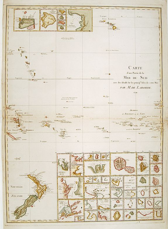 LABORDE,M.de, Carte d'une Partie de la Mer du Sud.., antique map, old maps