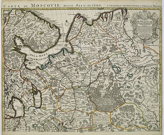 COVENS,J./ MORTIER,C.,  Carte de Moscovie.., antique map, old maps