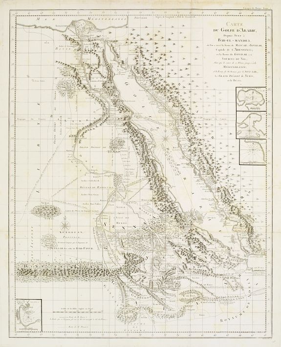 BRUCE, J., Golphe D'Arabie,.. Bab-el-Mandeb, .., antique map, old maps