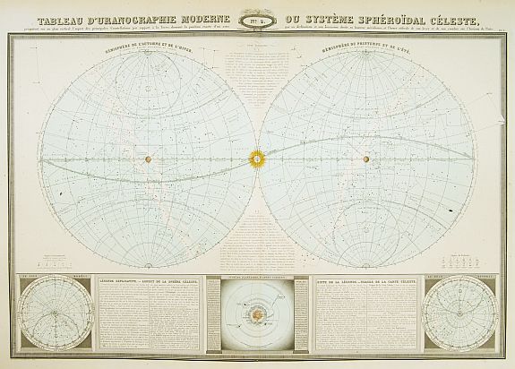 GARNIER, .A., Tableau d'uranographie..spheroidal Celeste,.., antique map, old maps