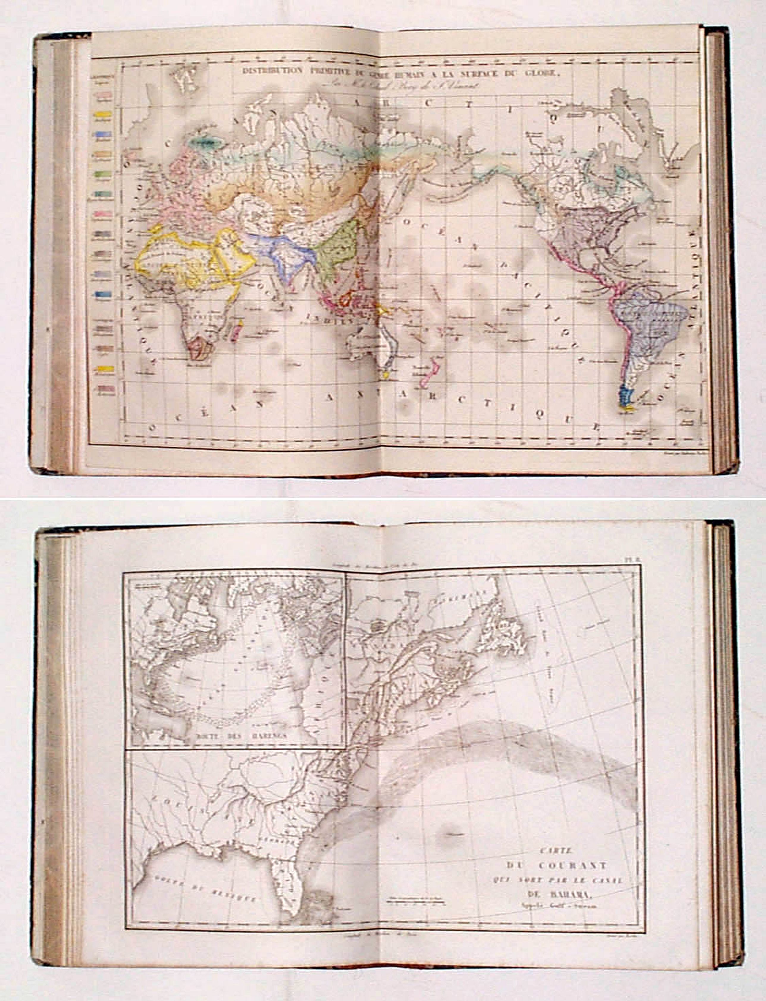 AGASSE widdow, Atlas encyclopédique de la géographie Physique., antique map, old maps