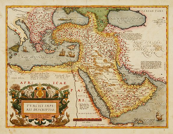 ORTELIUS,A., Turcici Imperii Descriptio., antique map, old maps