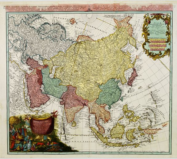 HOMANN HEIRS., Asia Secundum.., antique map, old maps