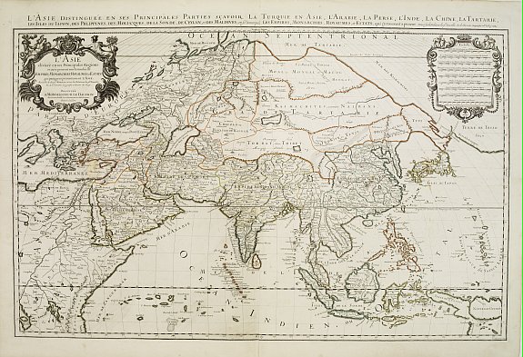 JAILLOT, A.H.,  L\'Asie divisee en ses principales regions et ou se peuvent voir .., antique map, old maps