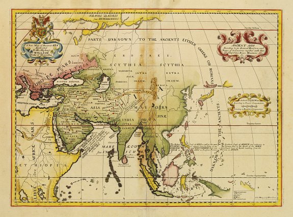 WELLS, E., Ancient Asia., antique map, old maps
