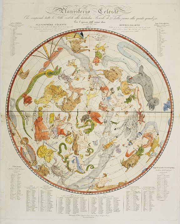 ROSSARI, C., Planisferio Celeste.., antique map, old maps