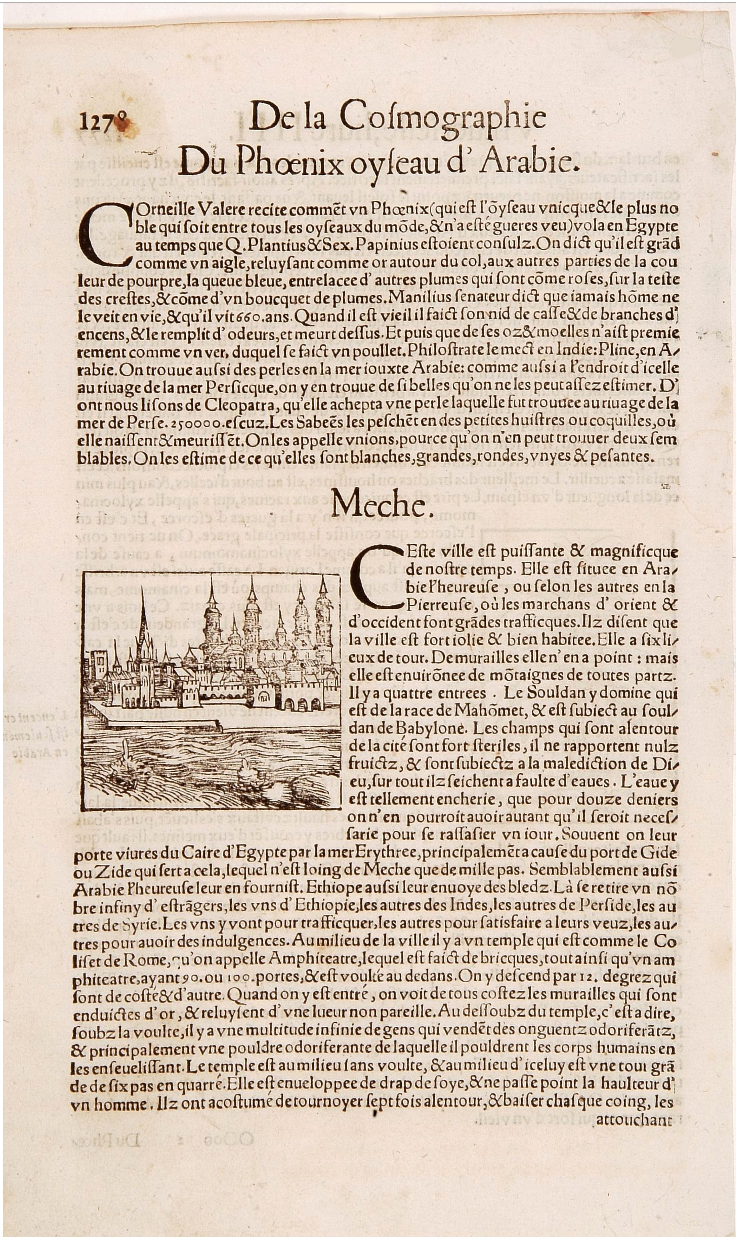 DU PINET, A., Meche., antique map, old maps